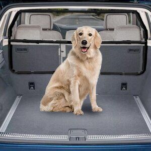 Dog Car Barrier Escape-Proof, 46" Wide Car Divider for 3rd Row Seats & Cargo Are
